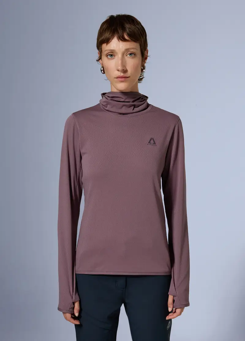 Maglia A Maniche Lunghe Con Cappuccio Altavia With Deborah Compagnoni, Donna, Viola miniatura 2