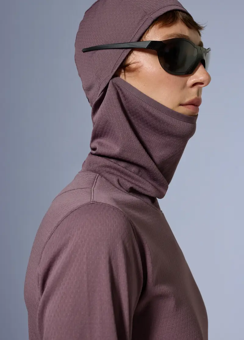 Maglia A Maniche Lunghe Con Cappuccio Altavia With Deborah Compagnoni, Donna, Viola miniatura 3