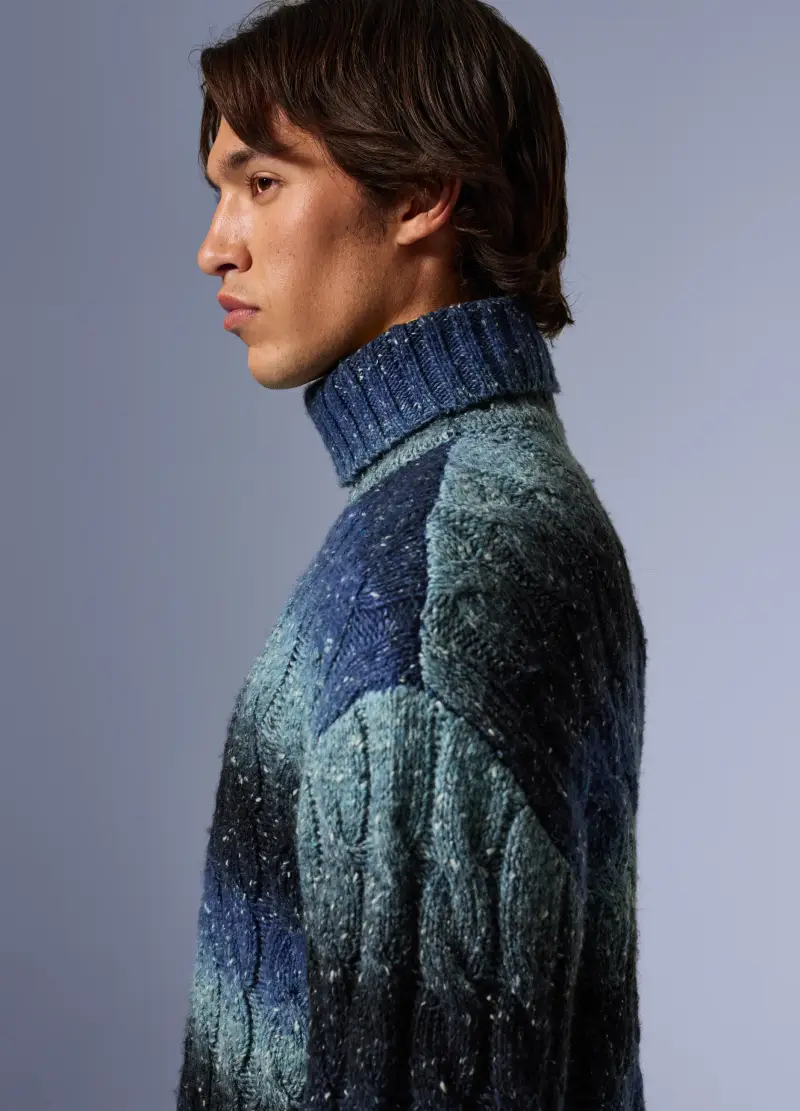 Maglione A Collo Alto Altavia With Deborah Compagnoni, Unisex, Blu miniatura 3