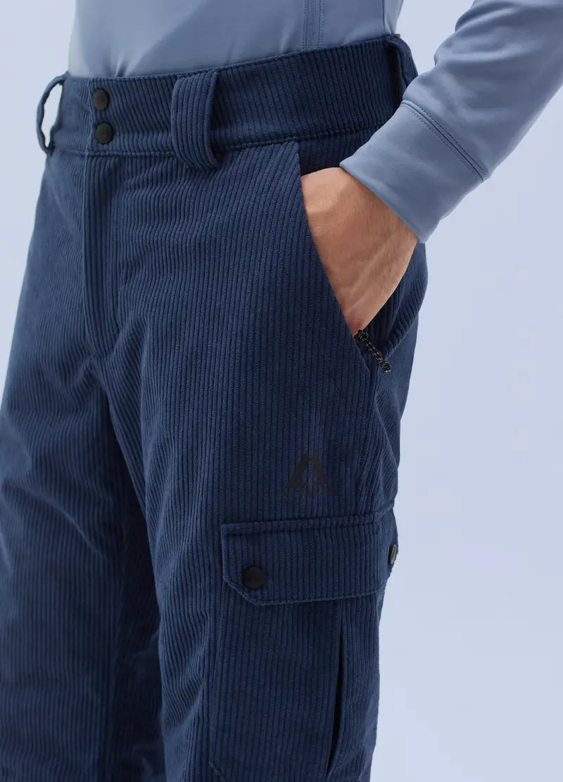 Pantalone Sci In Velluto Altavia With Deborah Compagnoni, Uomo, Blu miniatura 3