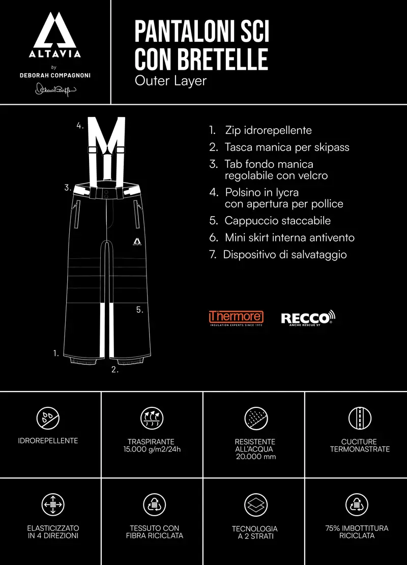 ALTAVIA Bretelle Uomo Grigio 4069890 miniatura 3