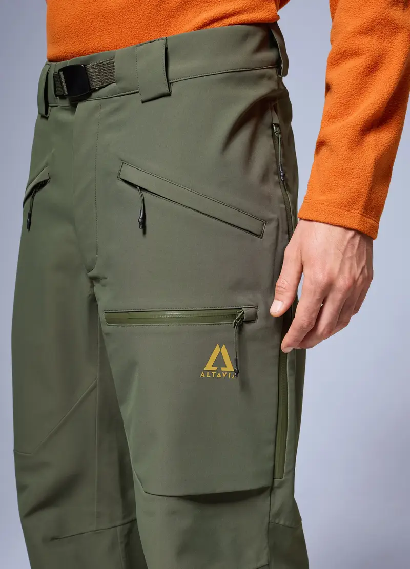 Pantaloni Guscio Altavia With Deborah Compagnoni, Unisex, Verde miniatura 3