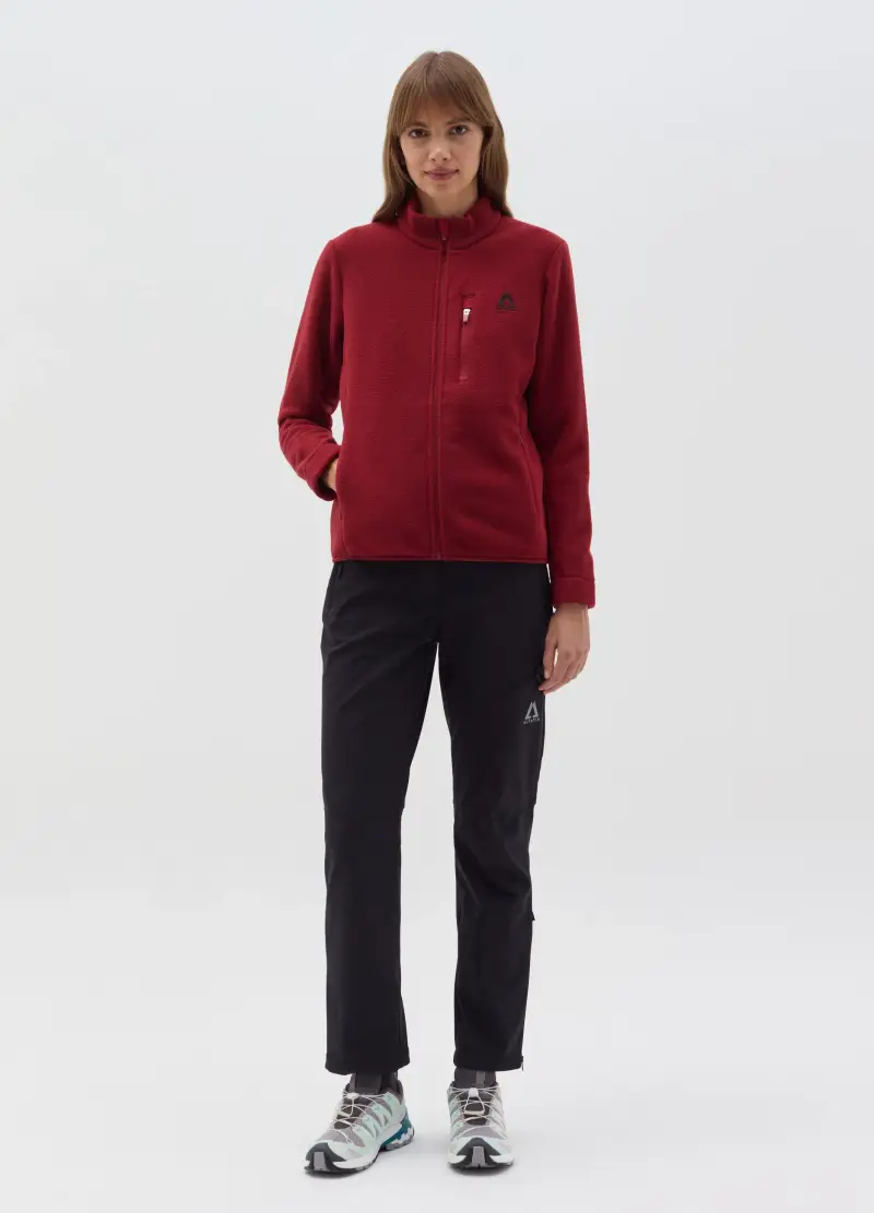 Pile Full Zip Altavia With Deborah Compagnoni, Donna, Rosso
