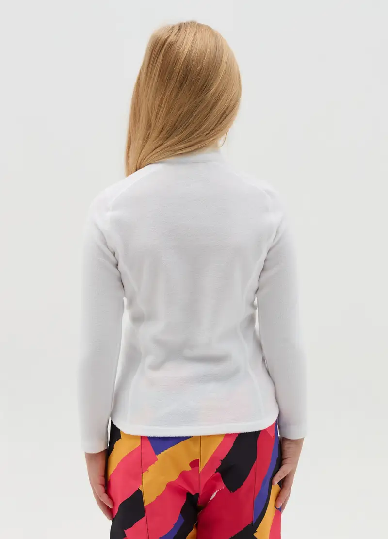 Pile Half Zip Altavia With Deborah Compagnoni, Bambina, Bianco miniatura 2