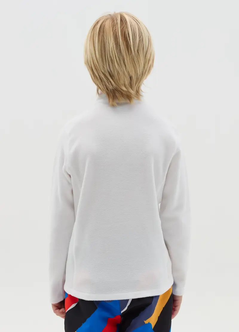 Pile Half-zip Altavia With Deborah Compagnoni, Bambino, Bianco miniatura 3