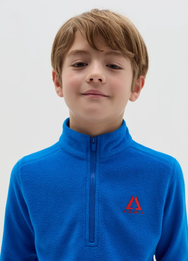 Pile Half Zip Altavia With Deborah Compagnoni, Bambino, Blu miniatura 3