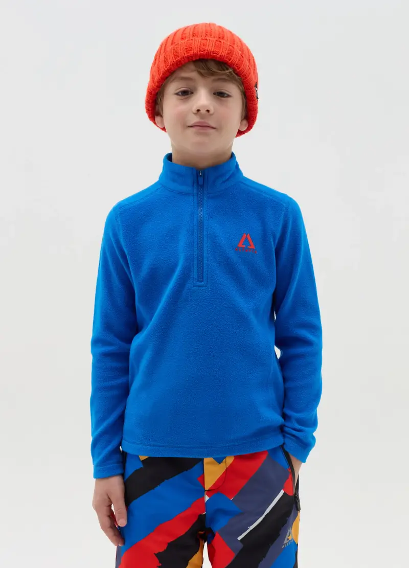 Pile Half Zip Altavia With Deborah Compagnoni, Bambino, Blu