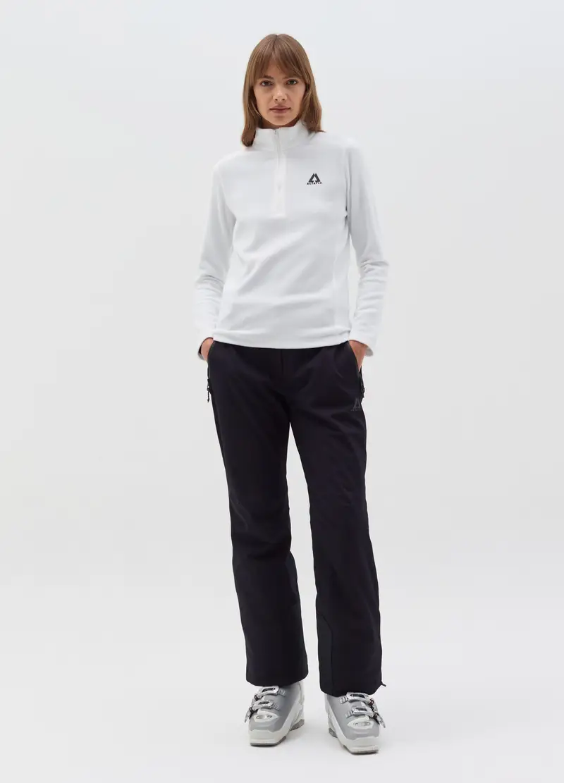 Pile Half Zip Altavia With Deborah Compagnoni, Donna, Bianco miniatura 2