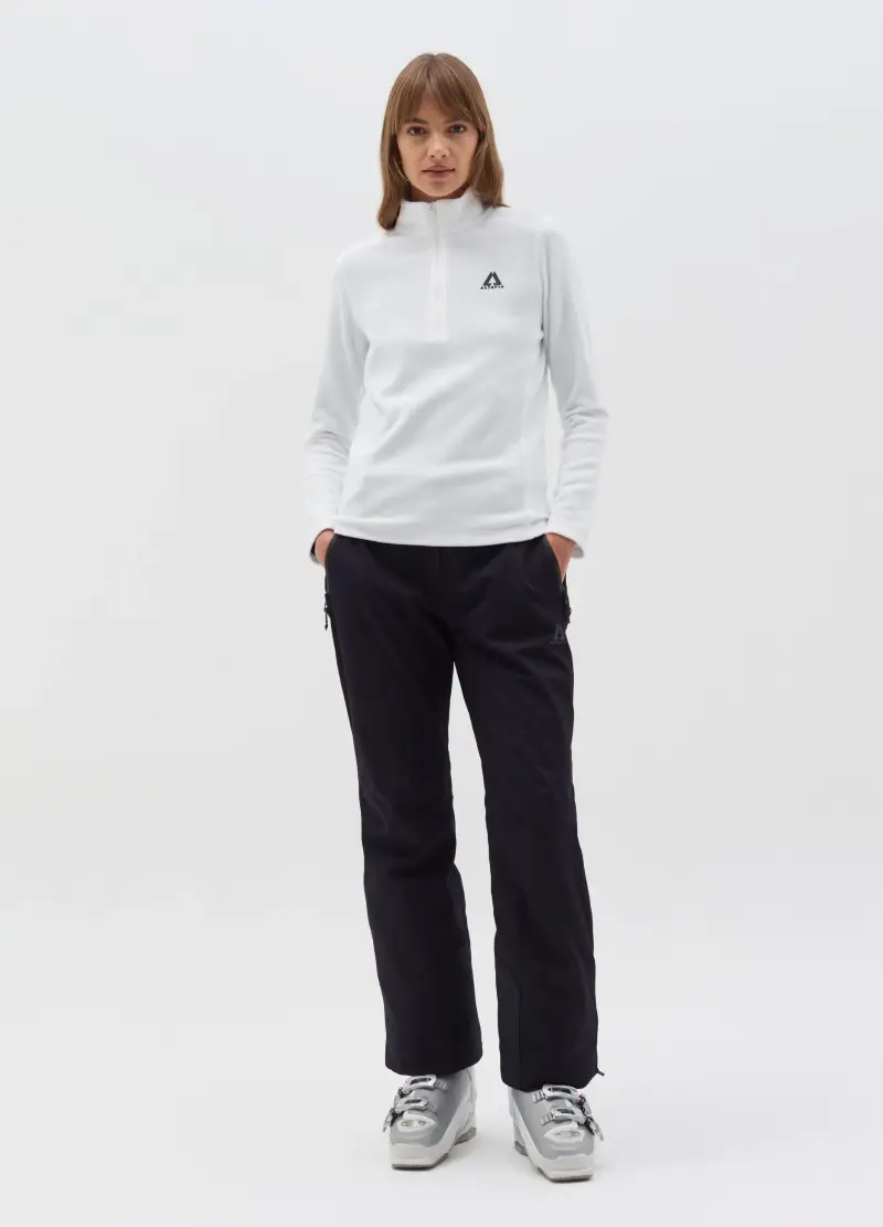 Pile Half Zip Altavia With Deborah Compagnoni, Donna, Bianco miniatura 2