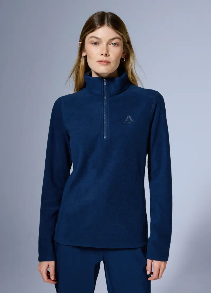 Pile Half Zip Altavia With Deborah Compagnoni, Donna, Blu miniatura 3