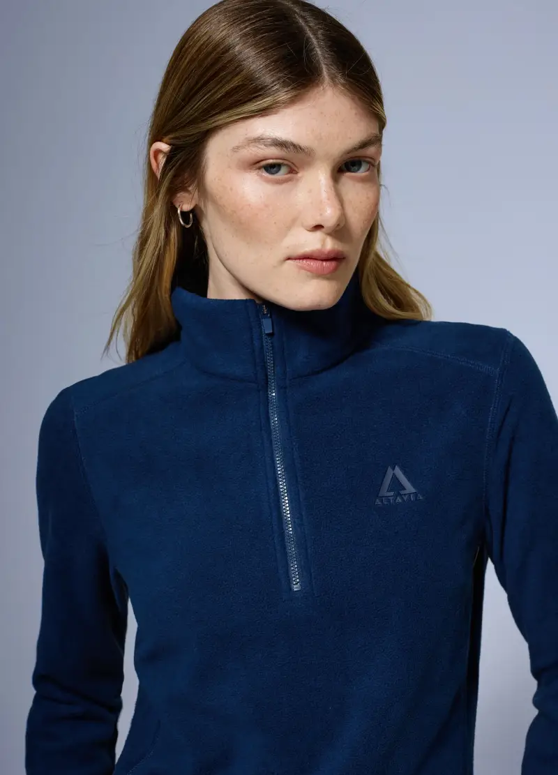 Pile Half Zip Altavia With Deborah Compagnoni, Donna, Blu