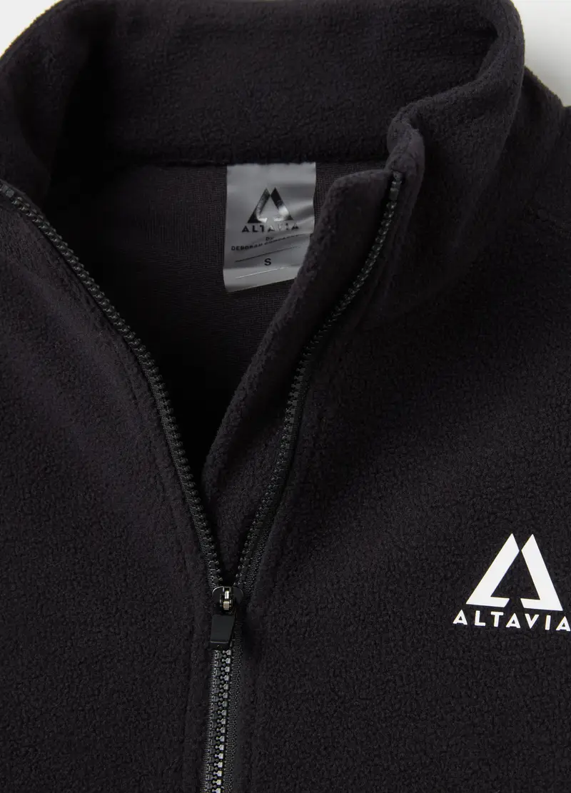 Pile Half Zip Altavia With Deborah Compagnoni, Donna, Nero miniatura 2
