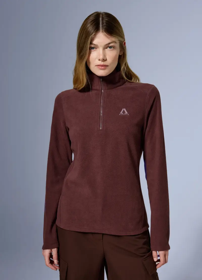 Pile Half Zip Altavia With Deborah Compagnoni, Donna, Viola miniatura 3