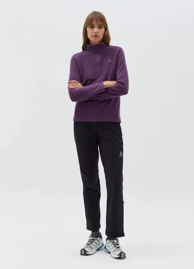 Pile Half Zip Altavia With Deborah Compagnoni, Donna, Viola