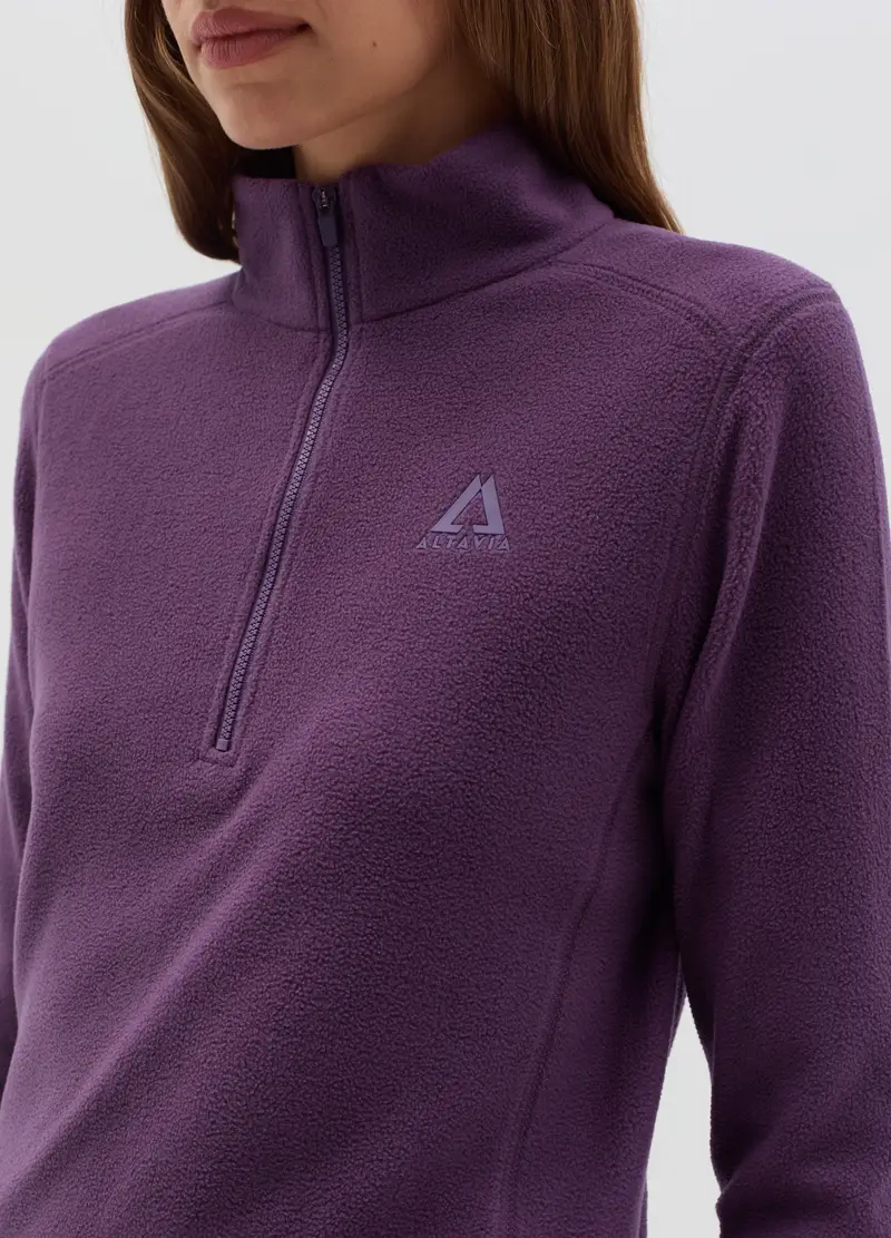Pile Half Zip Altavia With Deborah Compagnoni, Donna, Viola miniatura 3