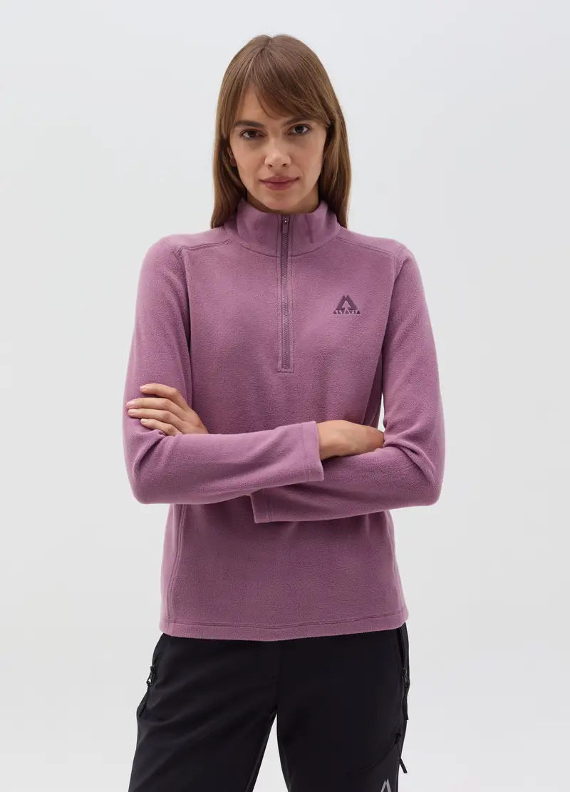 Pile Half Zip Altavia With Deborah Compagnoni, Donna, Viola miniatura 2