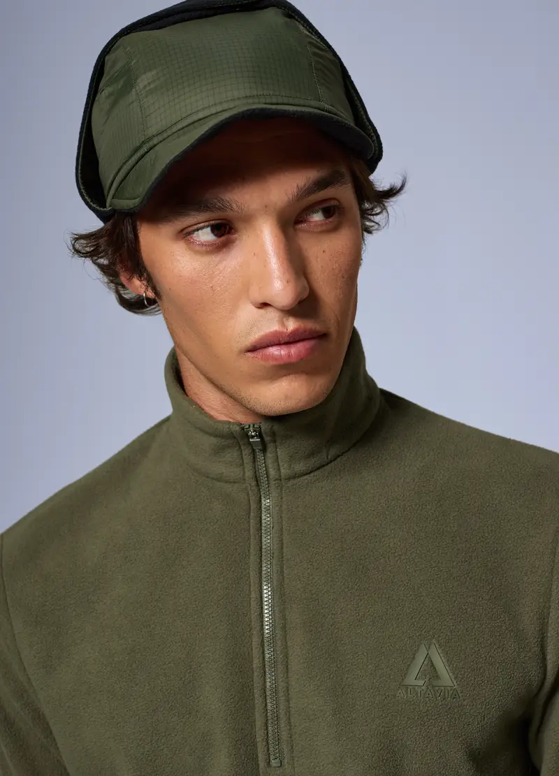 Pile Half Zip Altavia With Deborah Compagnoni, Unisex, Verde miniatura 3