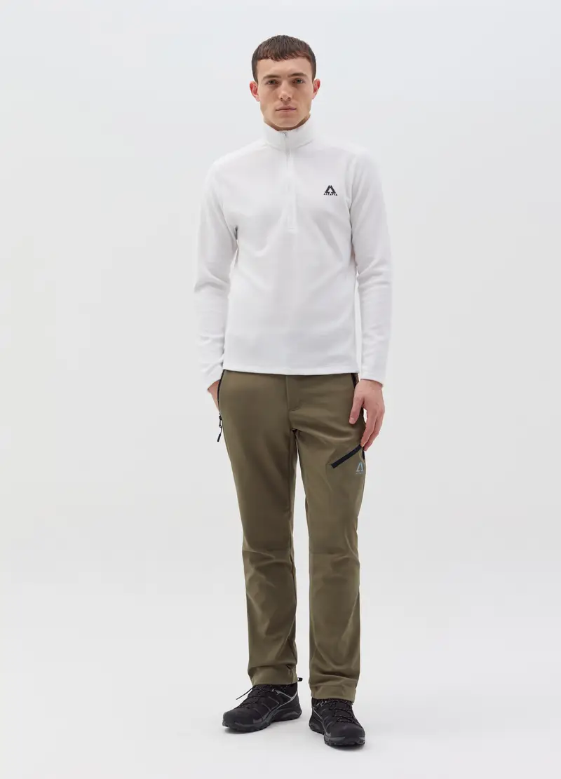 Pile Half Zip Altavia With Deborah Compagnoni, Uomo, Bianco miniatura 2