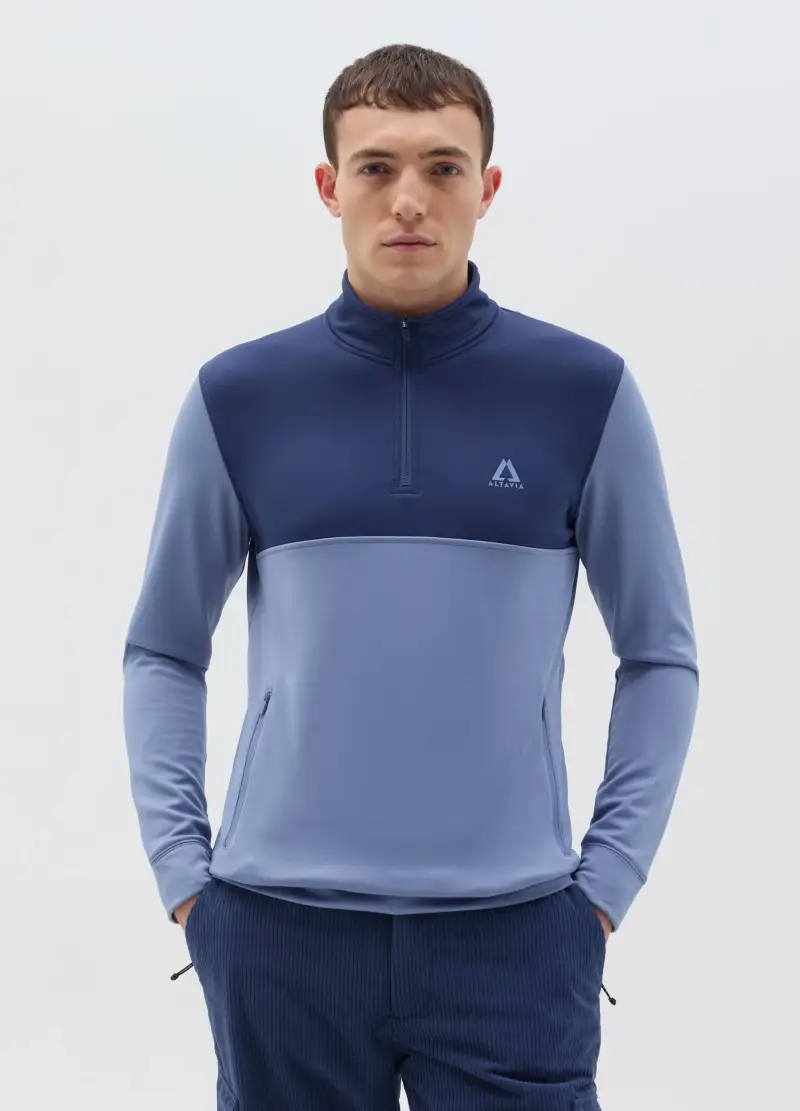 Pile Tecnico Half Zip Altavia With Deborah Compagnoni, Uomo, Blu