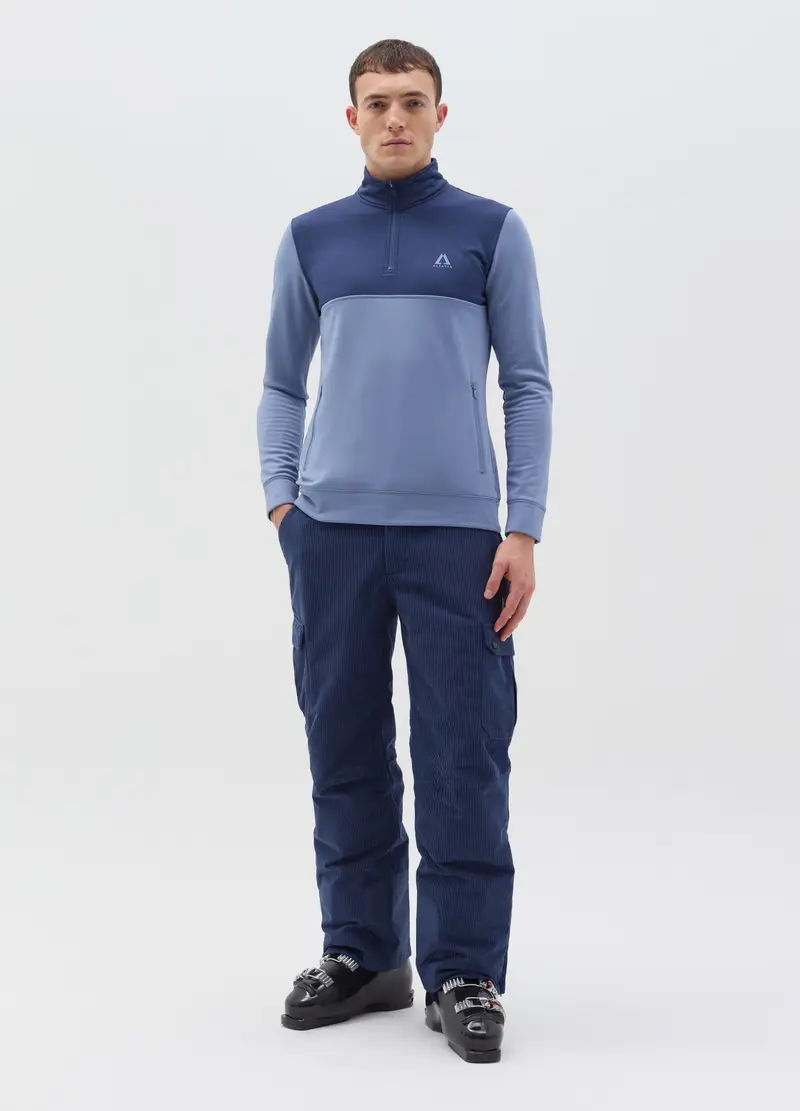 Pile Tecnico Half Zip Altavia With Deborah Compagnoni, Uomo, Blu miniatura 2
