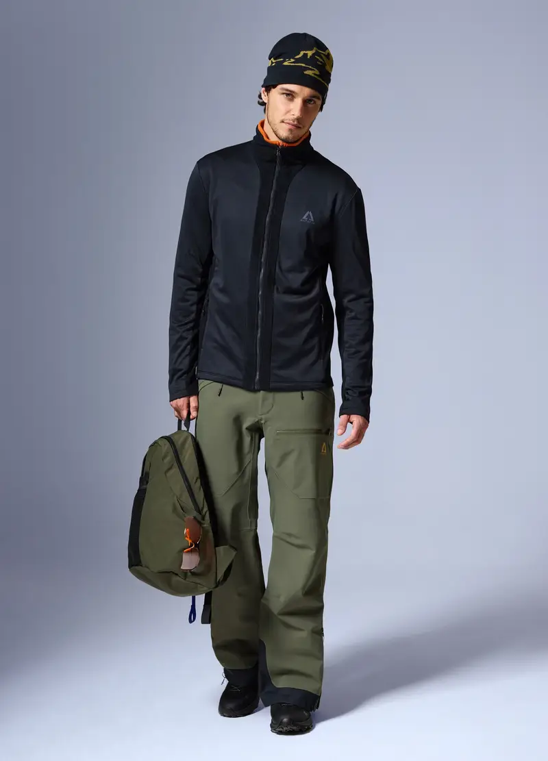 Pile Waffle Full Zip Altavia With Deborah Compagnoni, Unisex, Nero