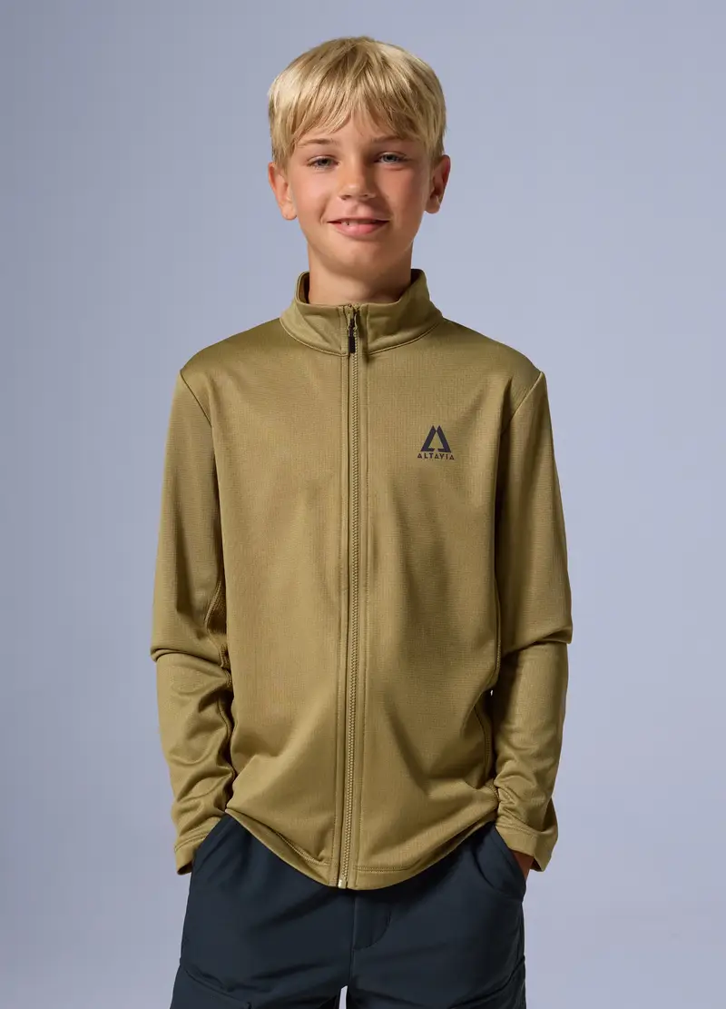 Pile Waffle Full Zip Altavia With Deborah Compagnoni, Unisex, Verde miniatura 2