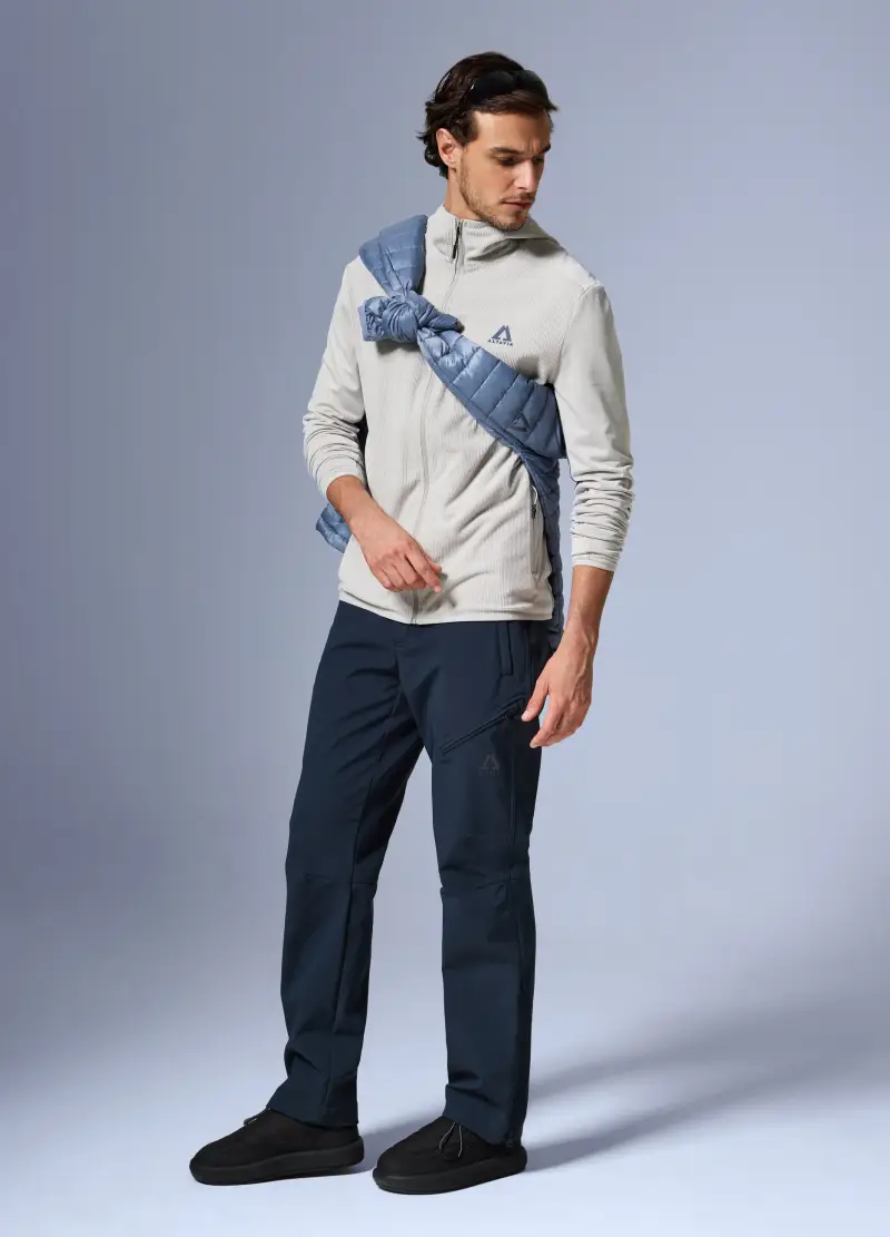 Pile Waffle Full Zip Con Cappuccio Altavia With Deborah Compagnoni, Unisex, Bianco