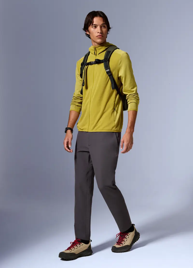 Pile Waffle Full Zip Con Cappuccio Altavia With Deborah Compagnoni, Unisex, Giallo