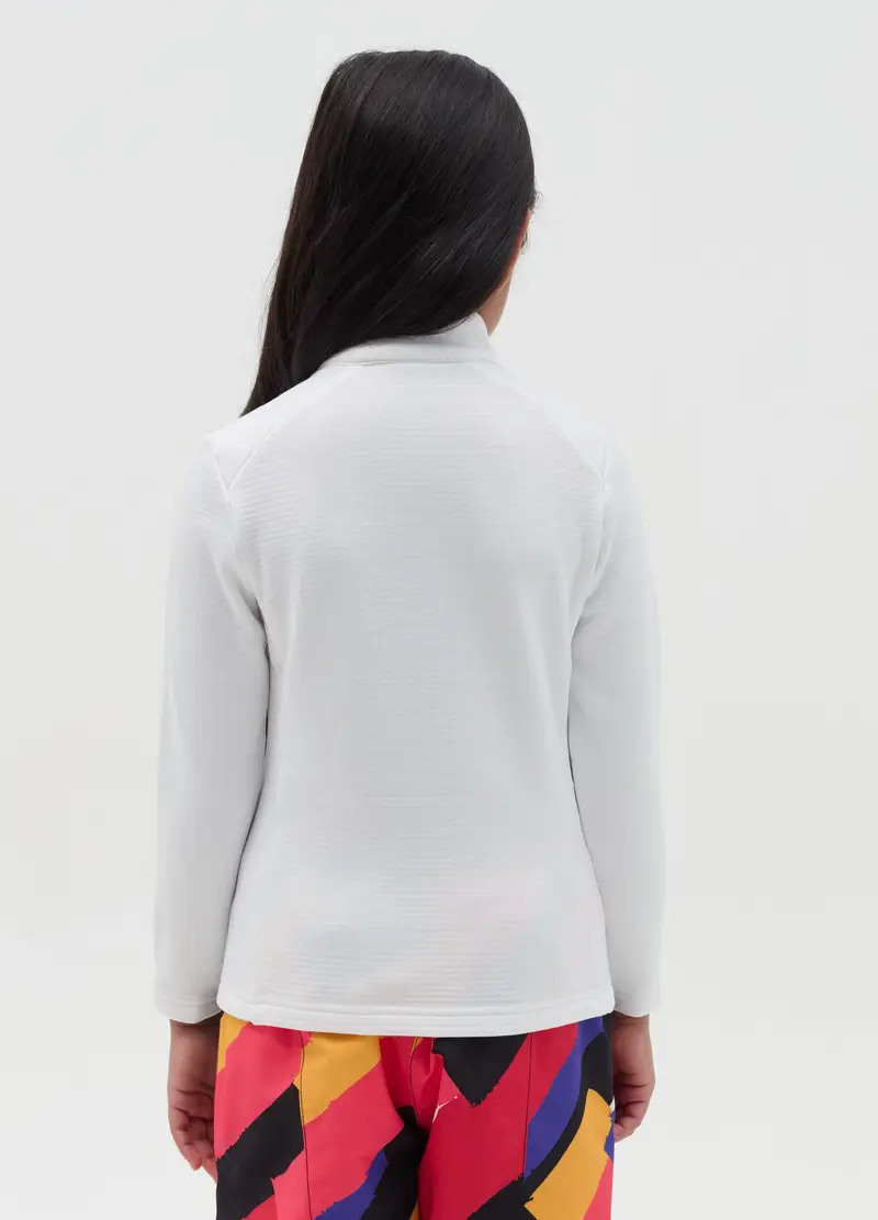 Pile Waffle Half Zip Altavia With Deborah Compagnoni, Bambina, Bianco miniatura 2
