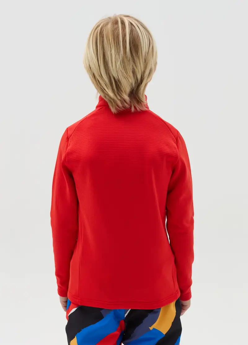 Pile Waffle Half Zip Altavia With Deborah Compagnoni, Bambino, Rosso miniatura 2