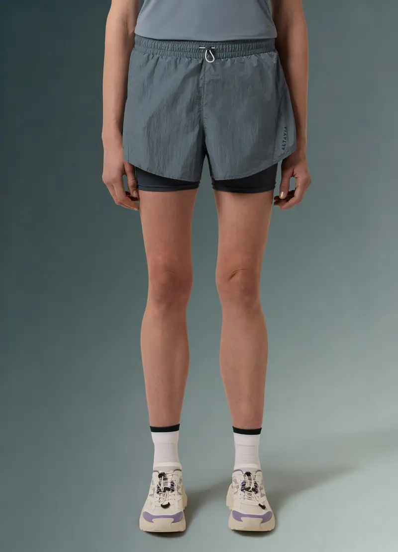 Shorts Running Altavia With Deborah Compagnoni, Donna, Verde miniatura 2