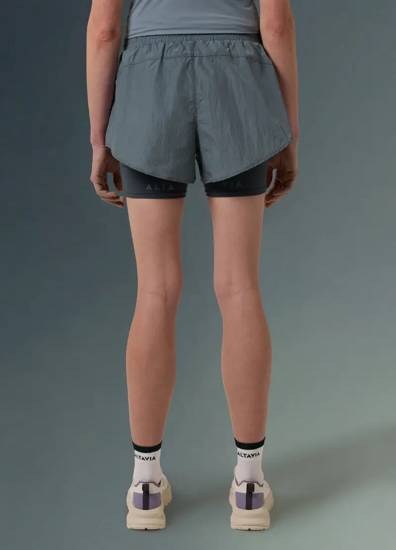 Shorts Running Altavia With Deborah Compagnoni, Donna, Verde miniatura 3