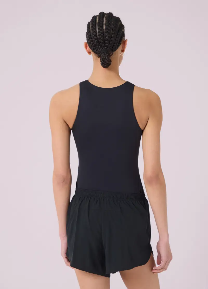 Bodysuit Smanicato In Tessuto Elasticizzato Altavia Studio, Donna, Nero miniatura 3