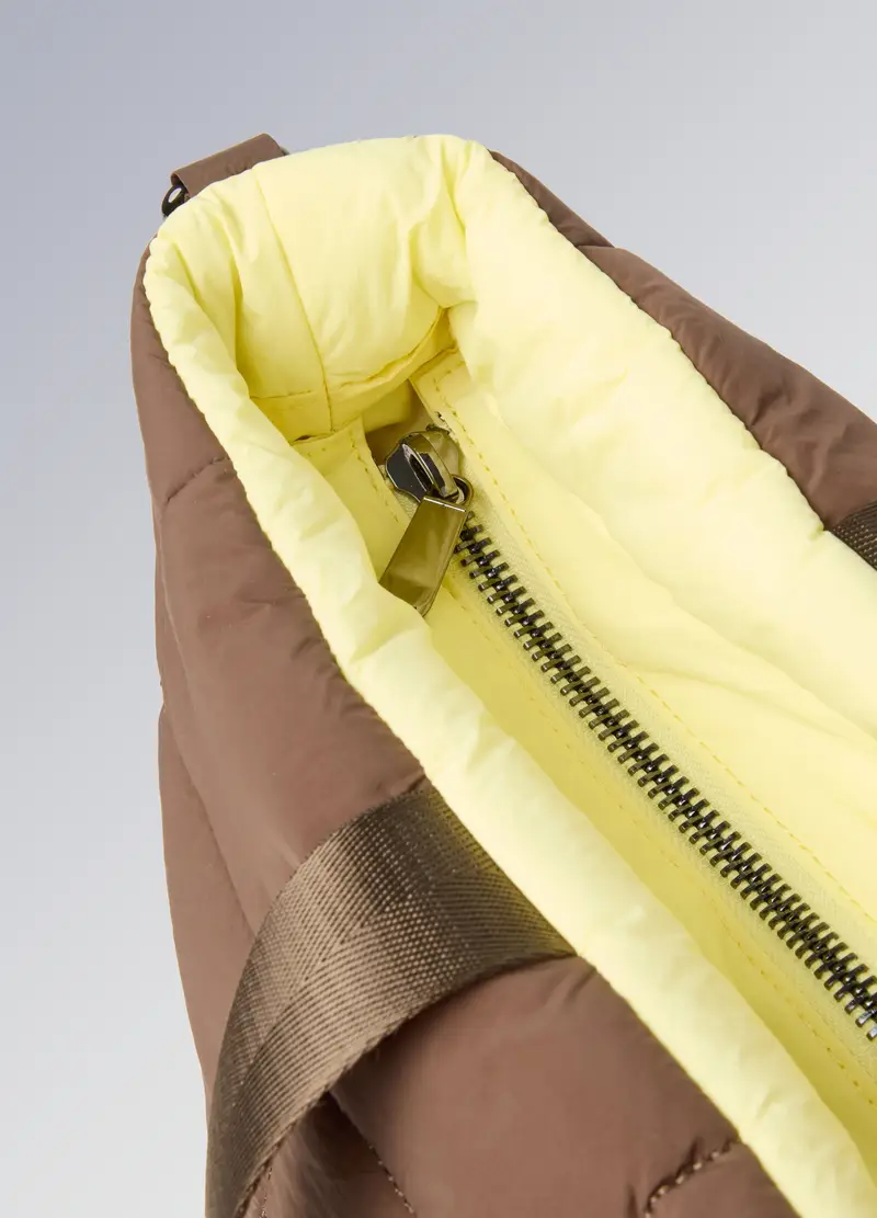 Borsa Shopper Imbottita Altavia Studio, Donna, Marrone miniatura 2