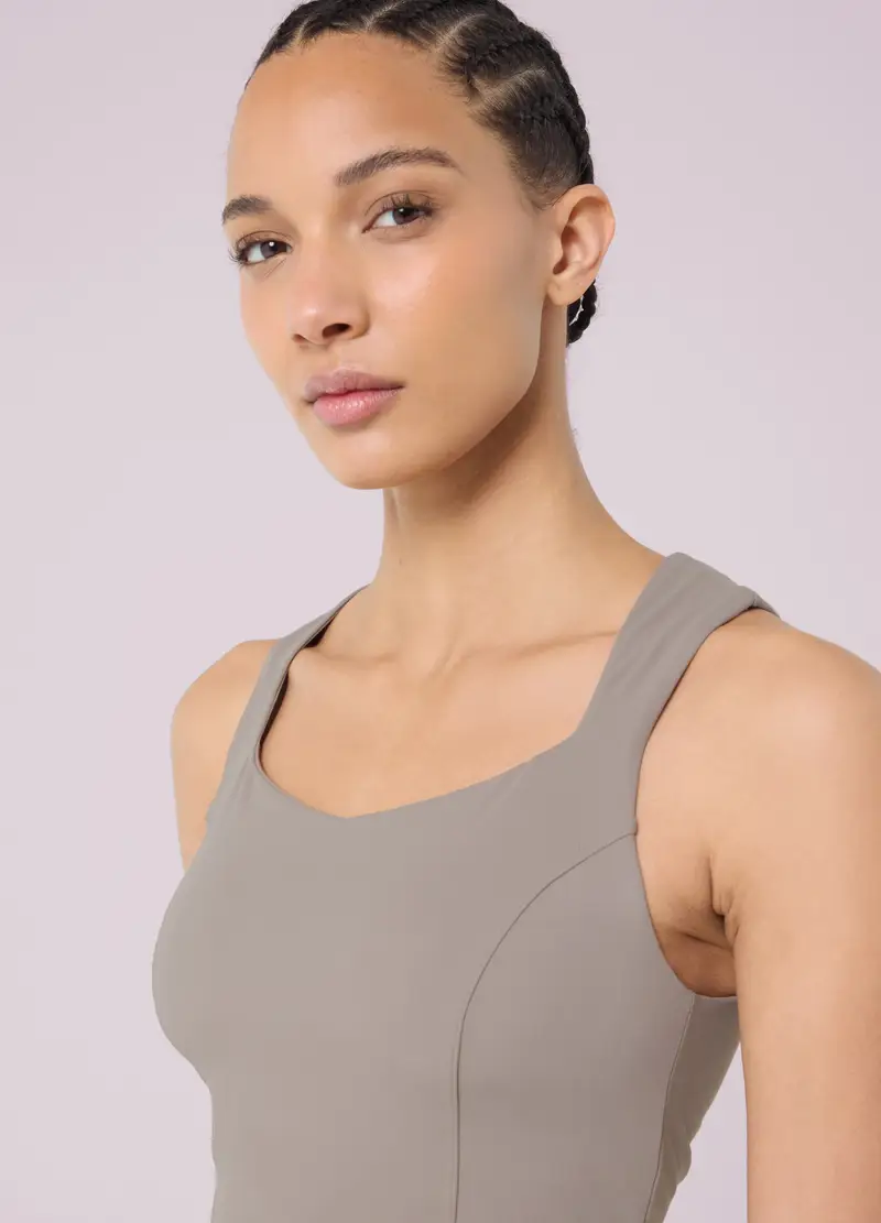 Crop Top Con Sostegno Leggero Altavia Studio, Donna, Beige