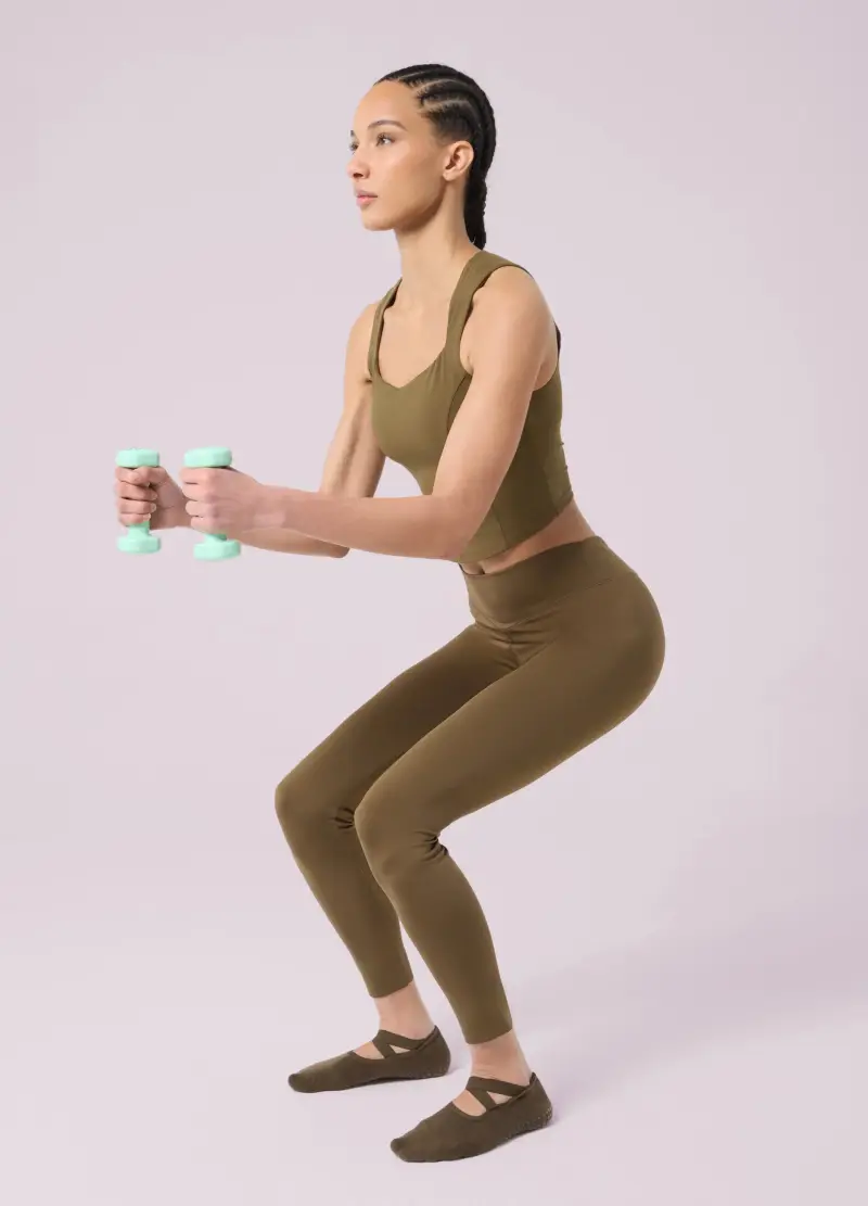 Crop Top Con Sostegno Leggero Altavia Studio, Donna, Verde