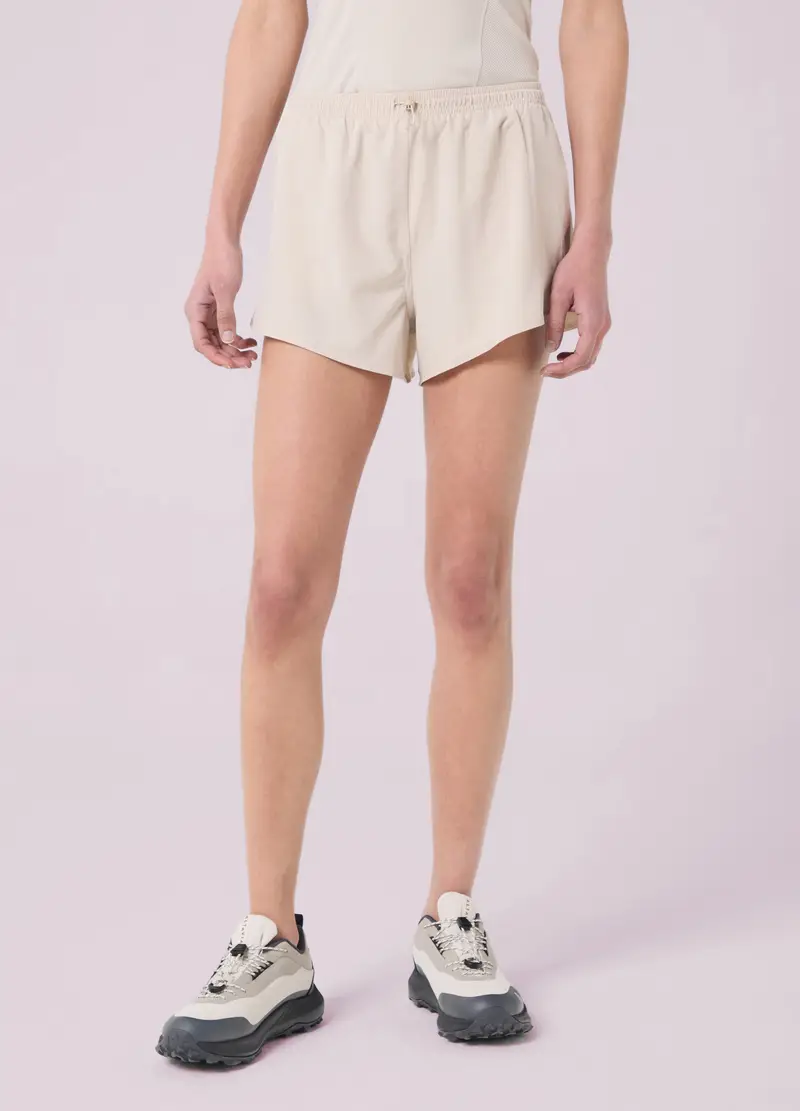 Fitness Shorts In Tessuto Leggero Altavia Studio, Donna, Bianco miniatura 3