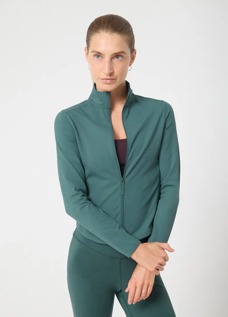 Full-zip Sportiva In Tessuto Elasticizzato Altavia Studio, Donna, Verde miniatura 2