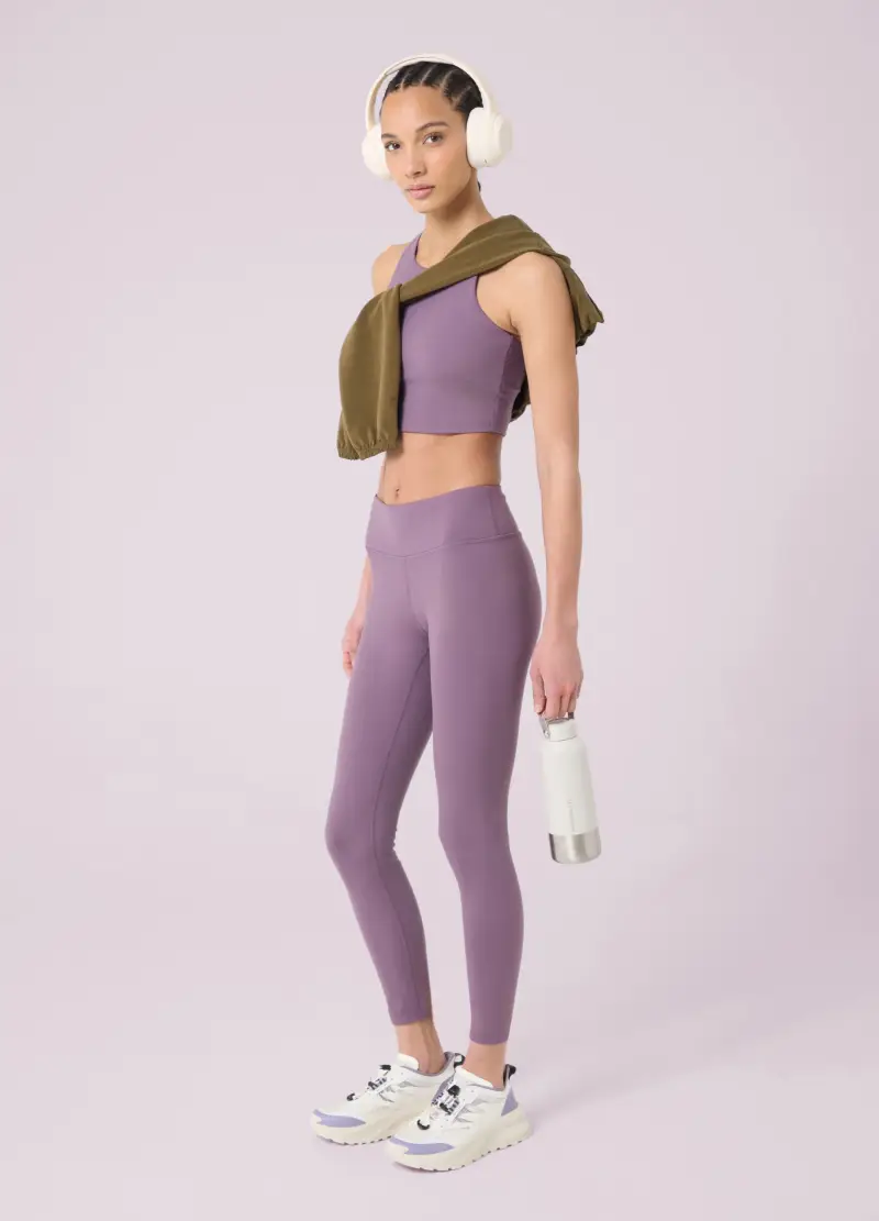 Leggings A Vita Alta In Tessuto Tecnico Altavia Studio, Donna, Viola