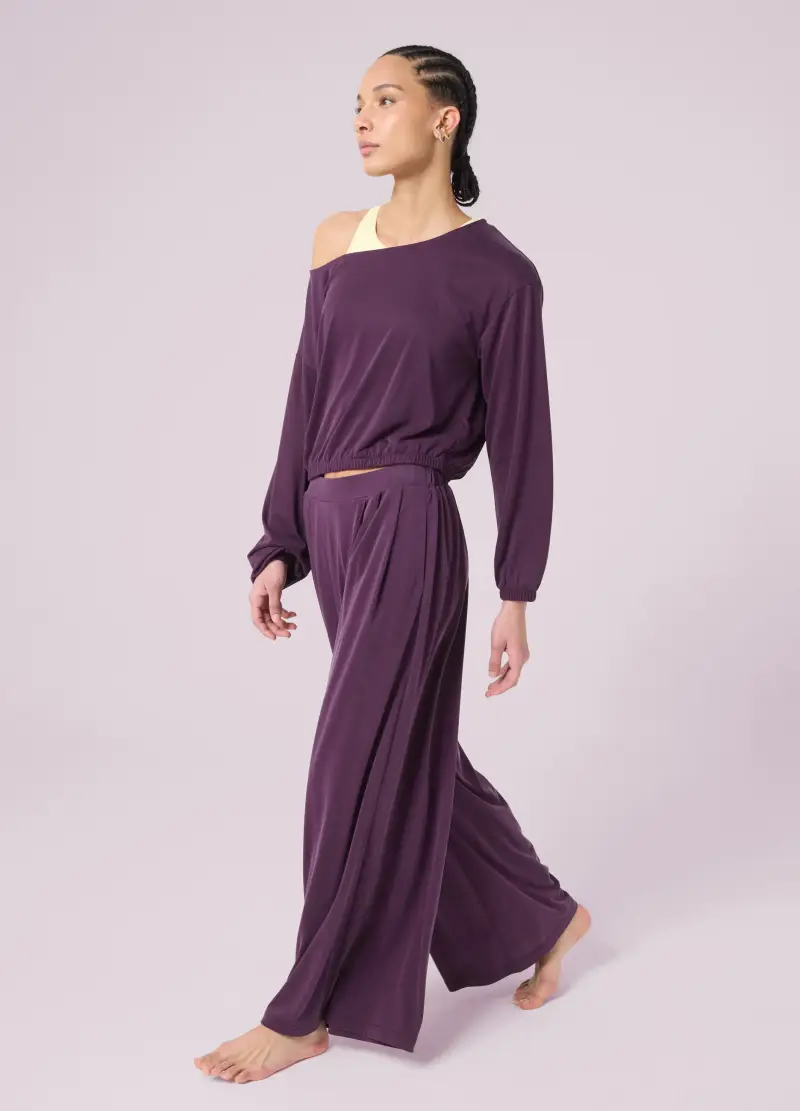 Pantaloni Fluidi Wide Leg Altavia Studio, Donna, Viola