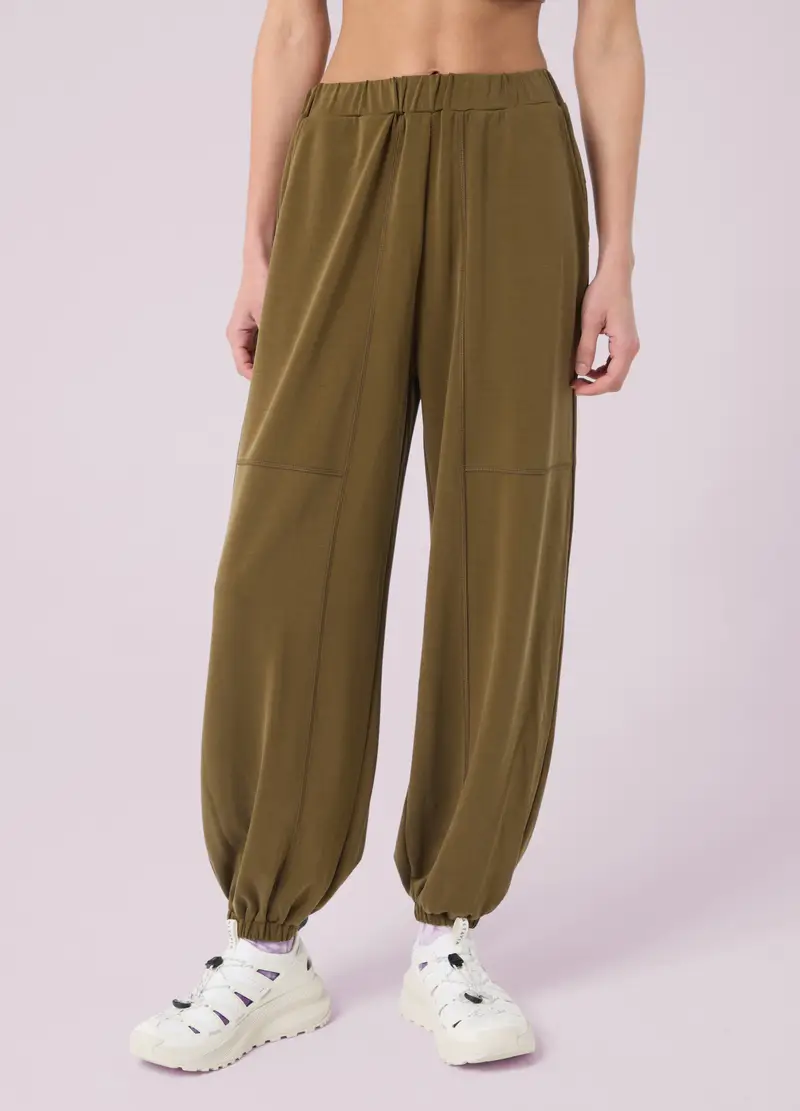 Pantaloni Jogger Con Vita Elasticizzata Altavia Studio, Donna, Verde miniatura 2