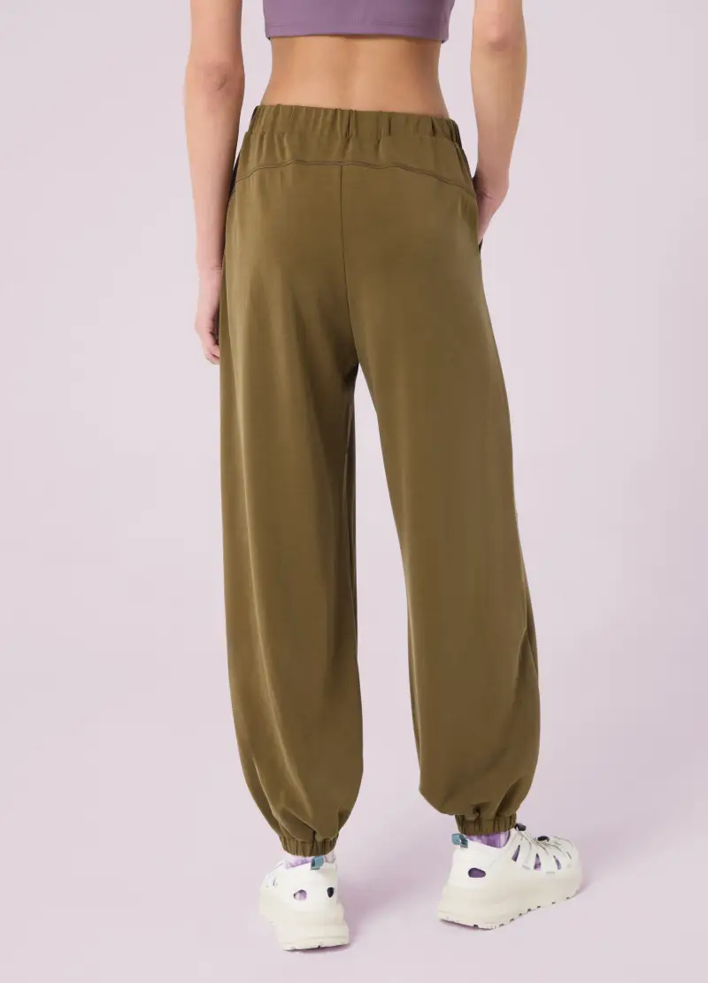 Pantaloni Jogger Con Vita Elasticizzata Altavia Studio, Donna, Verde miniatura 3