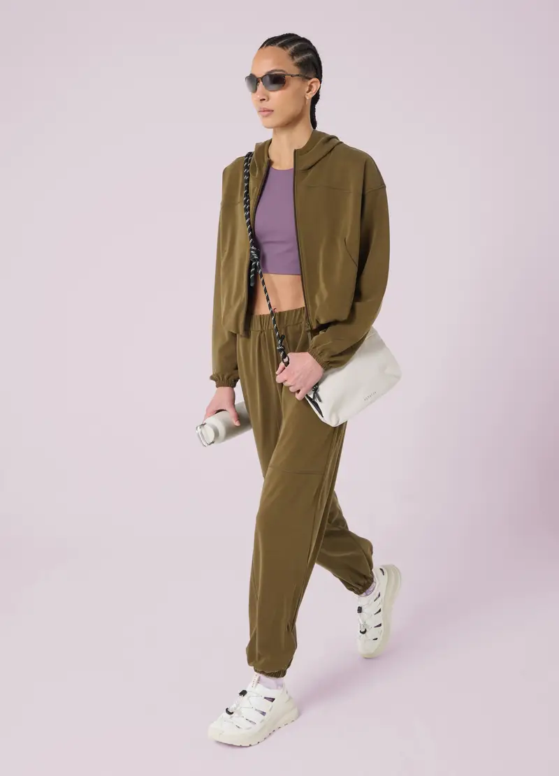 Pantaloni Jogger Con Vita Elasticizzata Altavia Studio, Donna, Verde miniatura 2