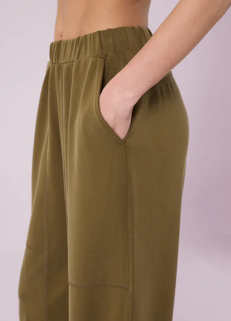 Pantaloni Jogger Con Vita Elasticizzata Altavia Studio, Donna, Verde