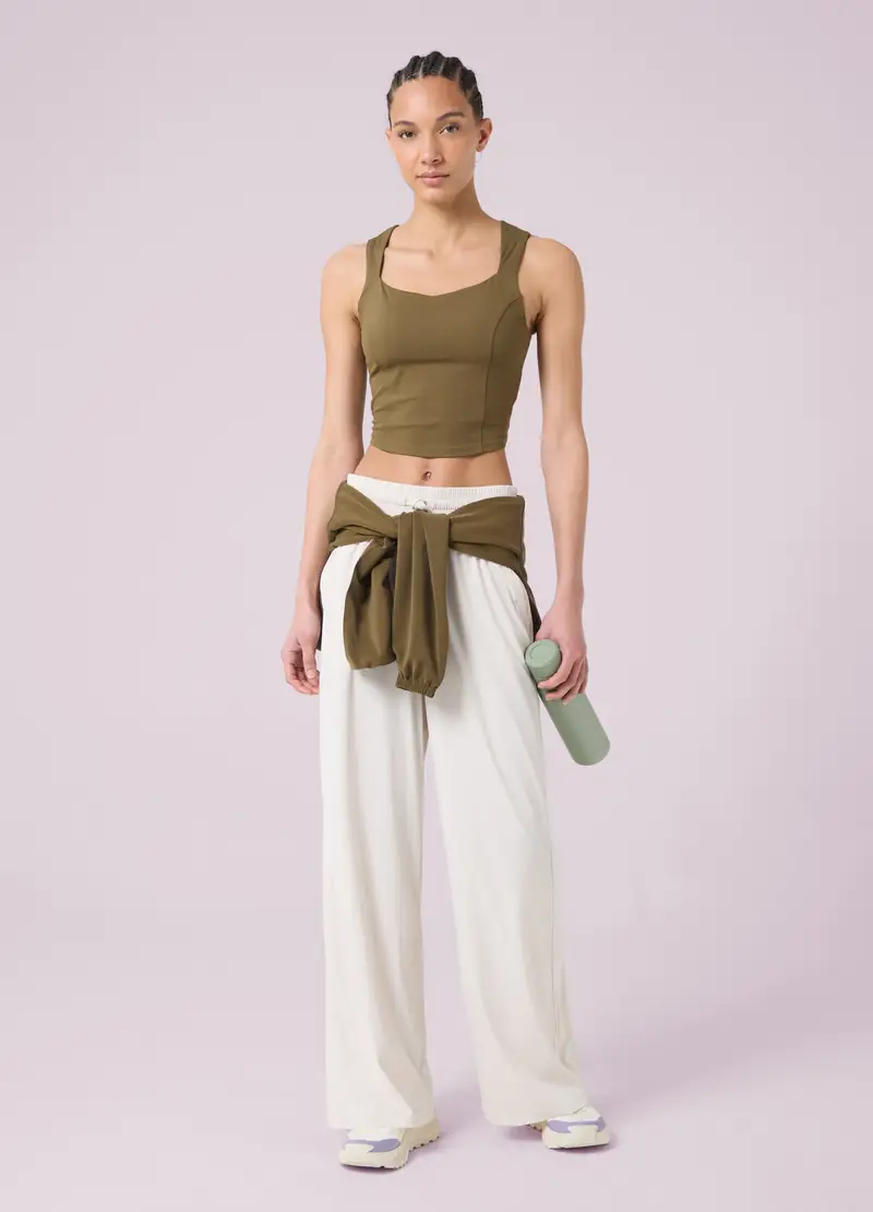 Pantaloni Wide Leg Con Coulisse Altavia Studio, Donna, Bianco