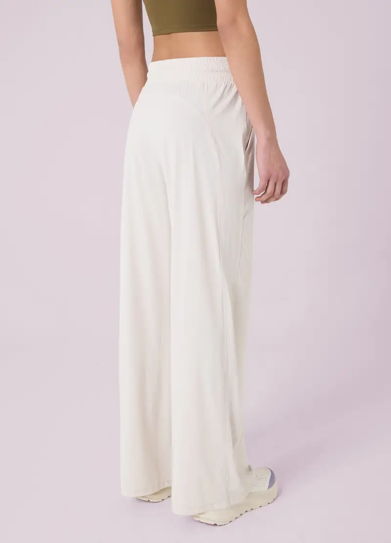 Pantaloni Wide Leg Con Coulisse Altavia Studio, Donna, Bianco miniatura 3