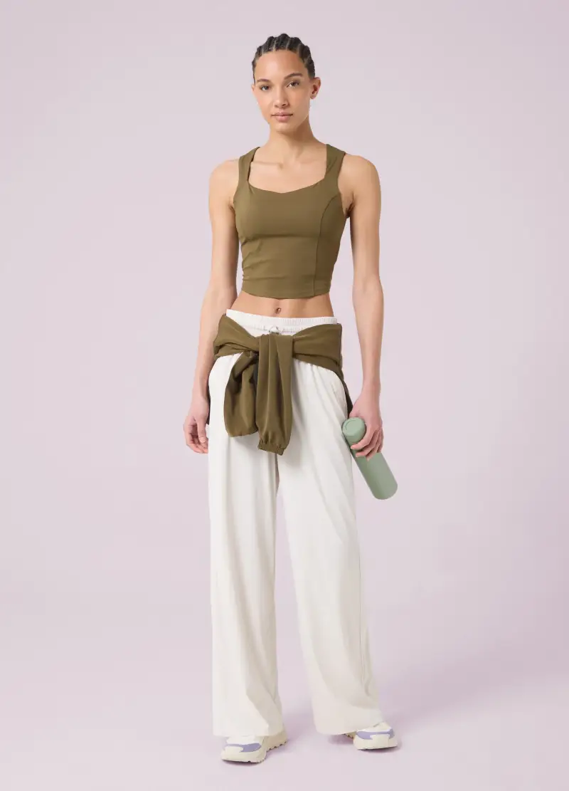 Pantaloni Wide Leg Con Coulisse Altavia Studio, Donna, Bianco