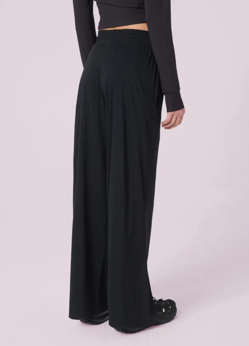 Pantaloni Wide Leg Con Coulisse Altavia Studio, Donna, Nero miniatura 3