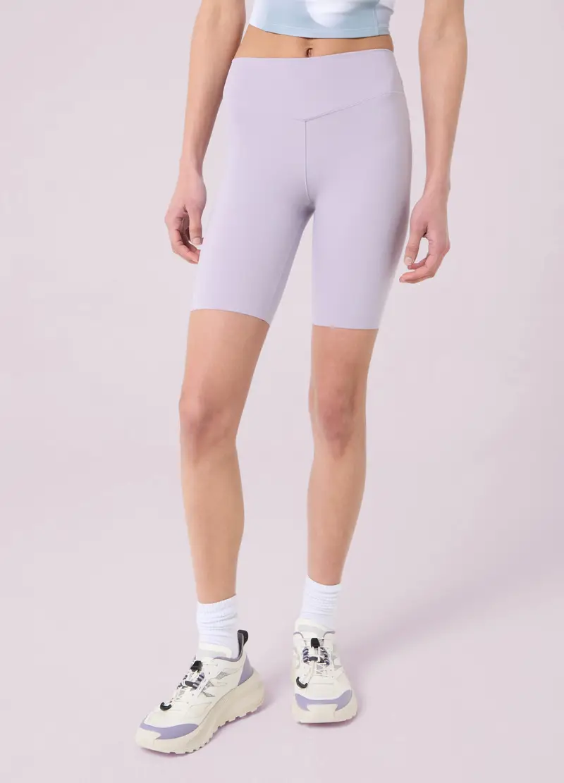 Shorts Biker In Tessuto Tecnico Altavia Studio, Donna, Viola miniatura 3