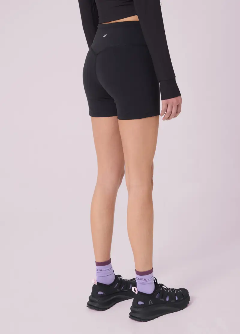 Shorts In Tessuto Tecnico Elasticizzato Altavia Studio, Donna, Nero miniatura 3